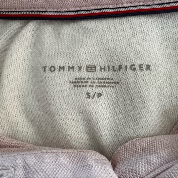Tommy Hilfiger Banner Stripe Gold Script Logo Polo Shirt Mini Dress Size S - Picture 9 of 11
